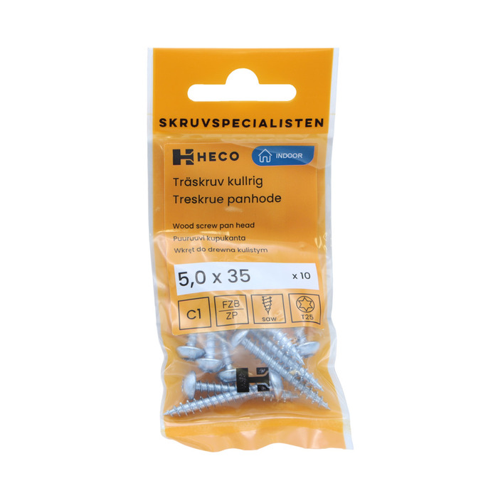 Träskruv TRT 5,0 x 35 mm 10-pack Heco